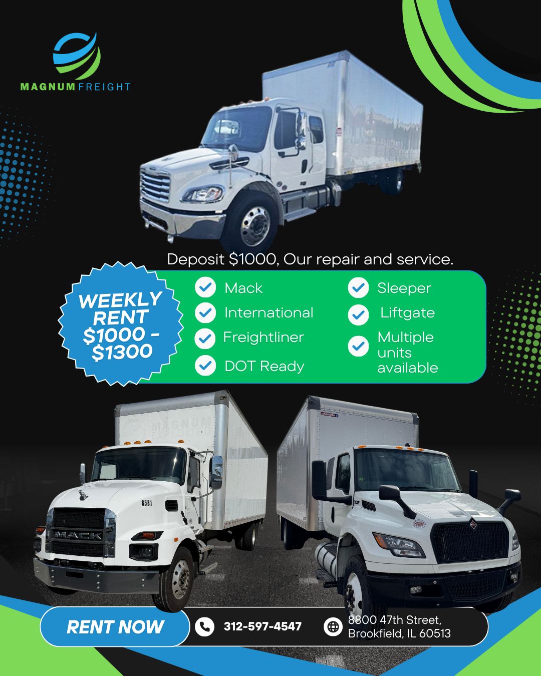 Magnum Freight has Box Trucks for Rent – DOT ready and maintained by our team - Balkan Truckers US