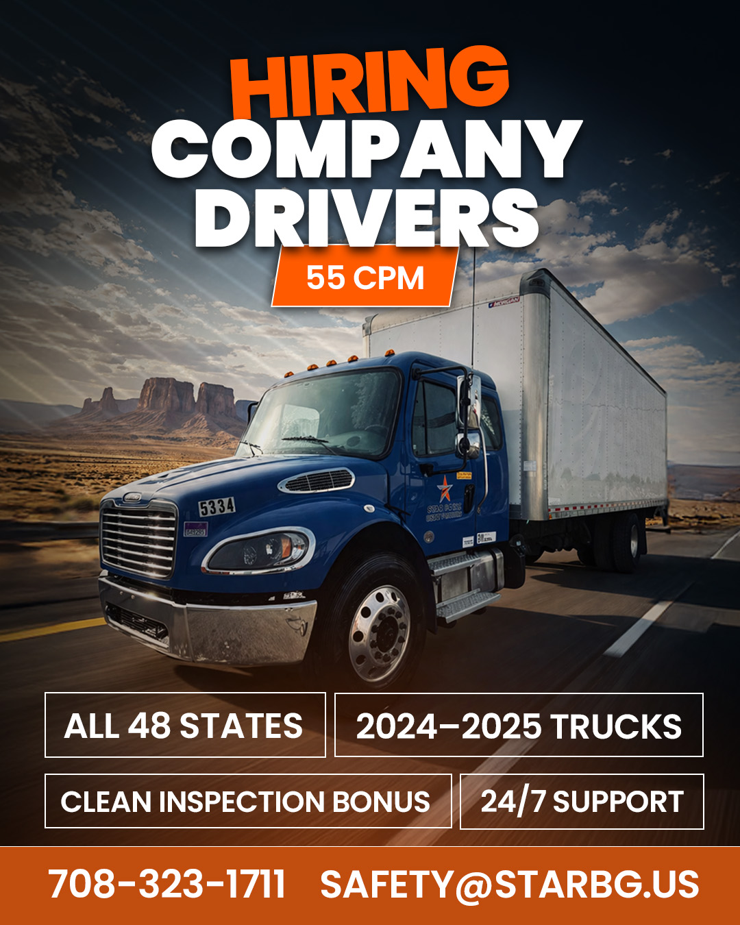Now Hiring Company Drivers – Earn 55 CPM & Drive Nationwide - Balkan Truckers US