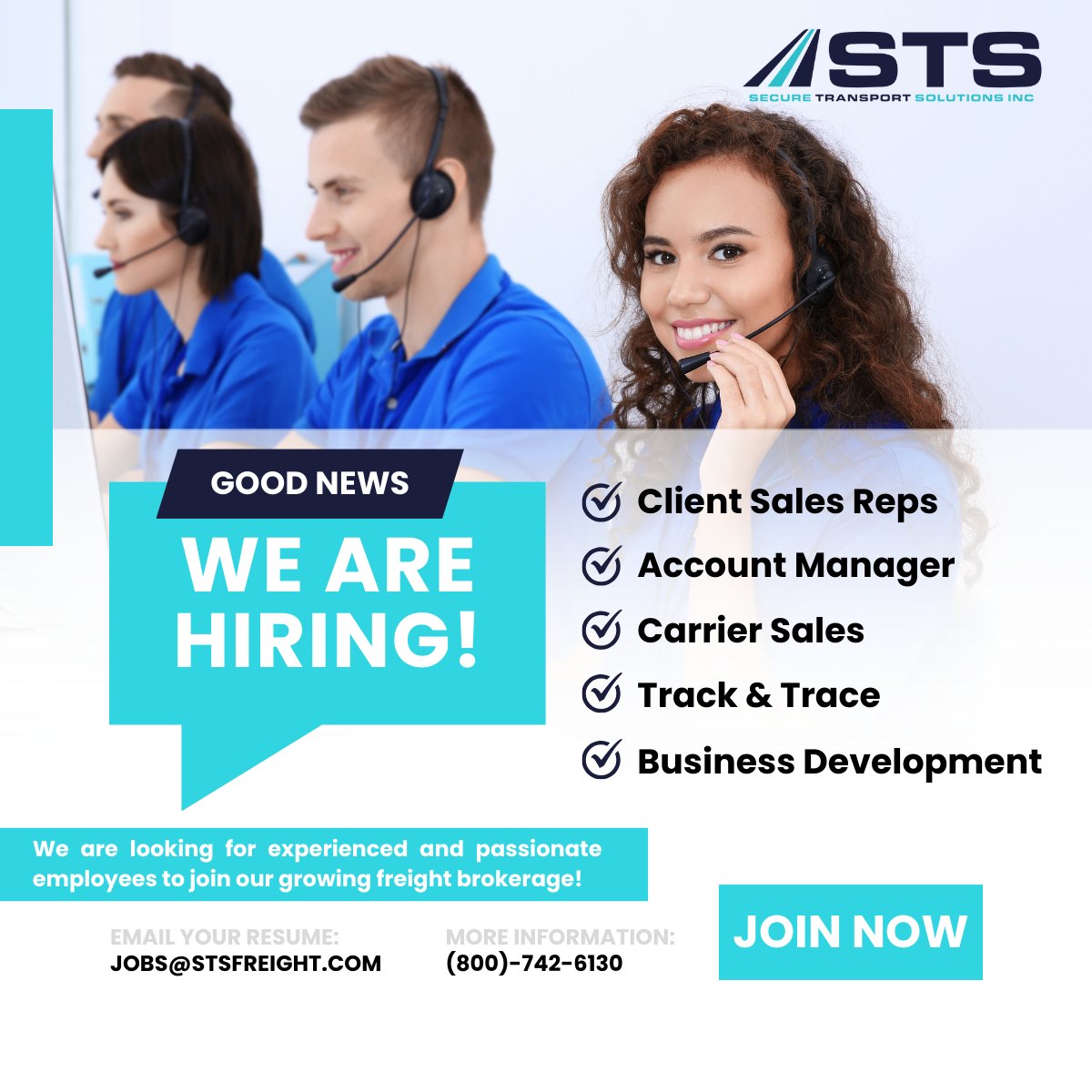 Freight Brokerage Secure Transport Solutions Inc is hiring talented team members - Balkan Truckers US