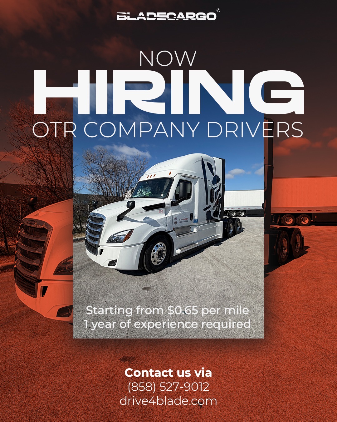 OTR Company Drivers Wanted – Start Earning More Today Drive With BladeCargo - Balkan Truckers US