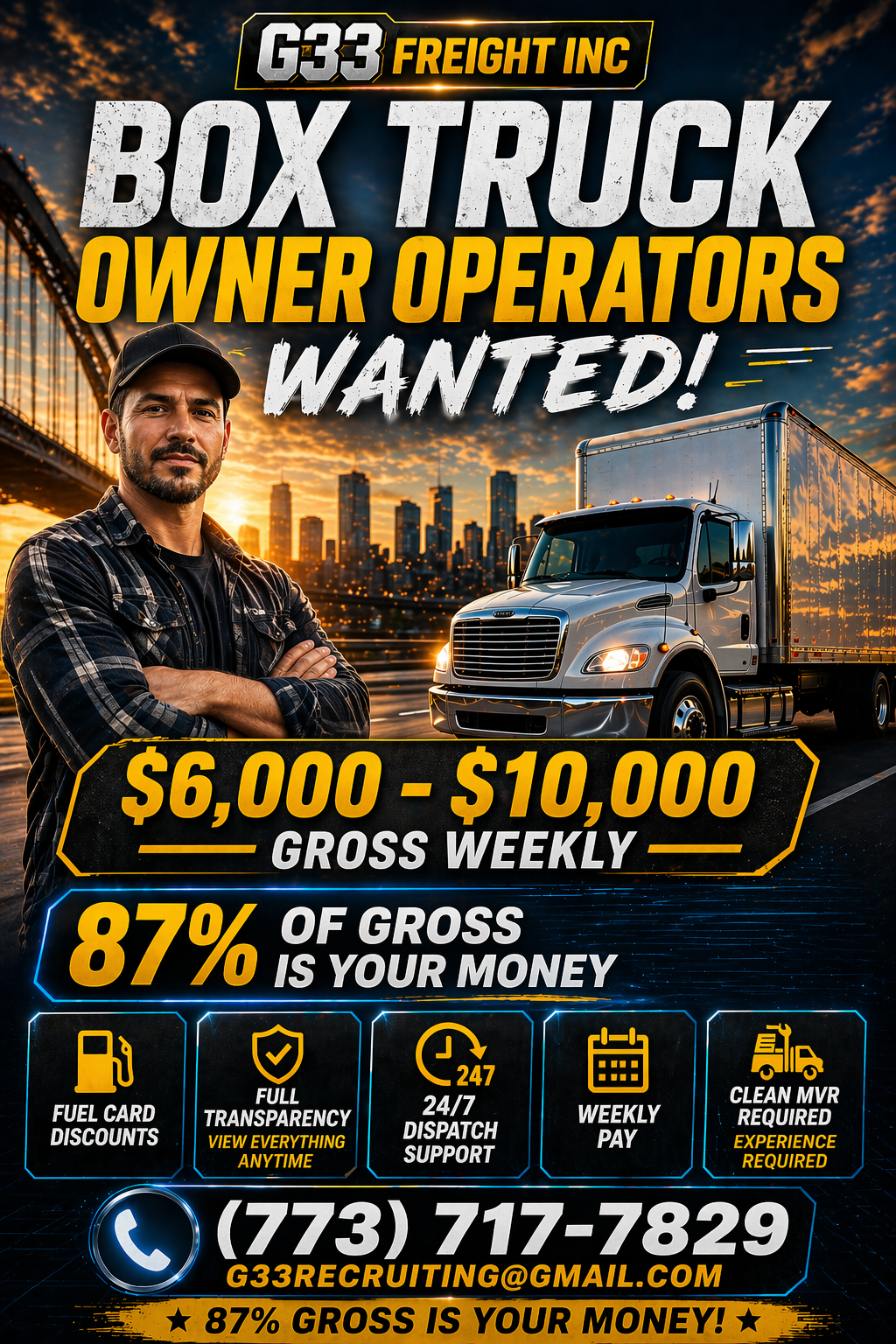 G33 Freight Inc. – Owner Operators Wanted! - Balkan Truckers US