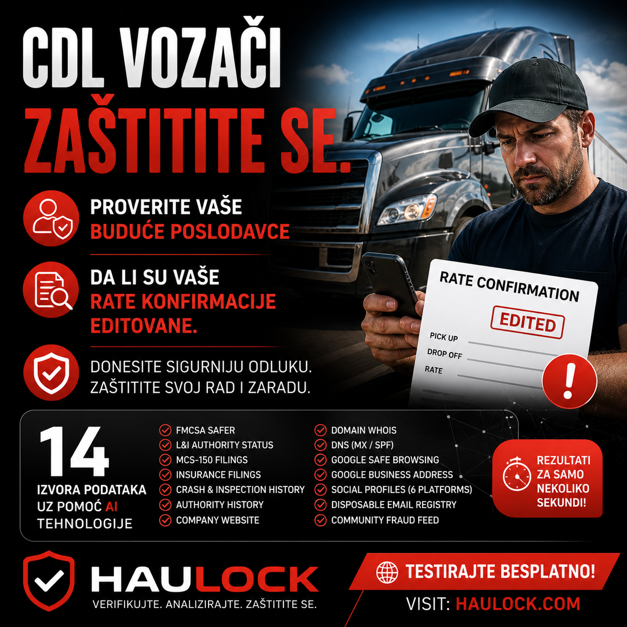 CDL vozači, zaštitite se: kako proveriti rate con i izbeći prevare - Balkan Truckers US