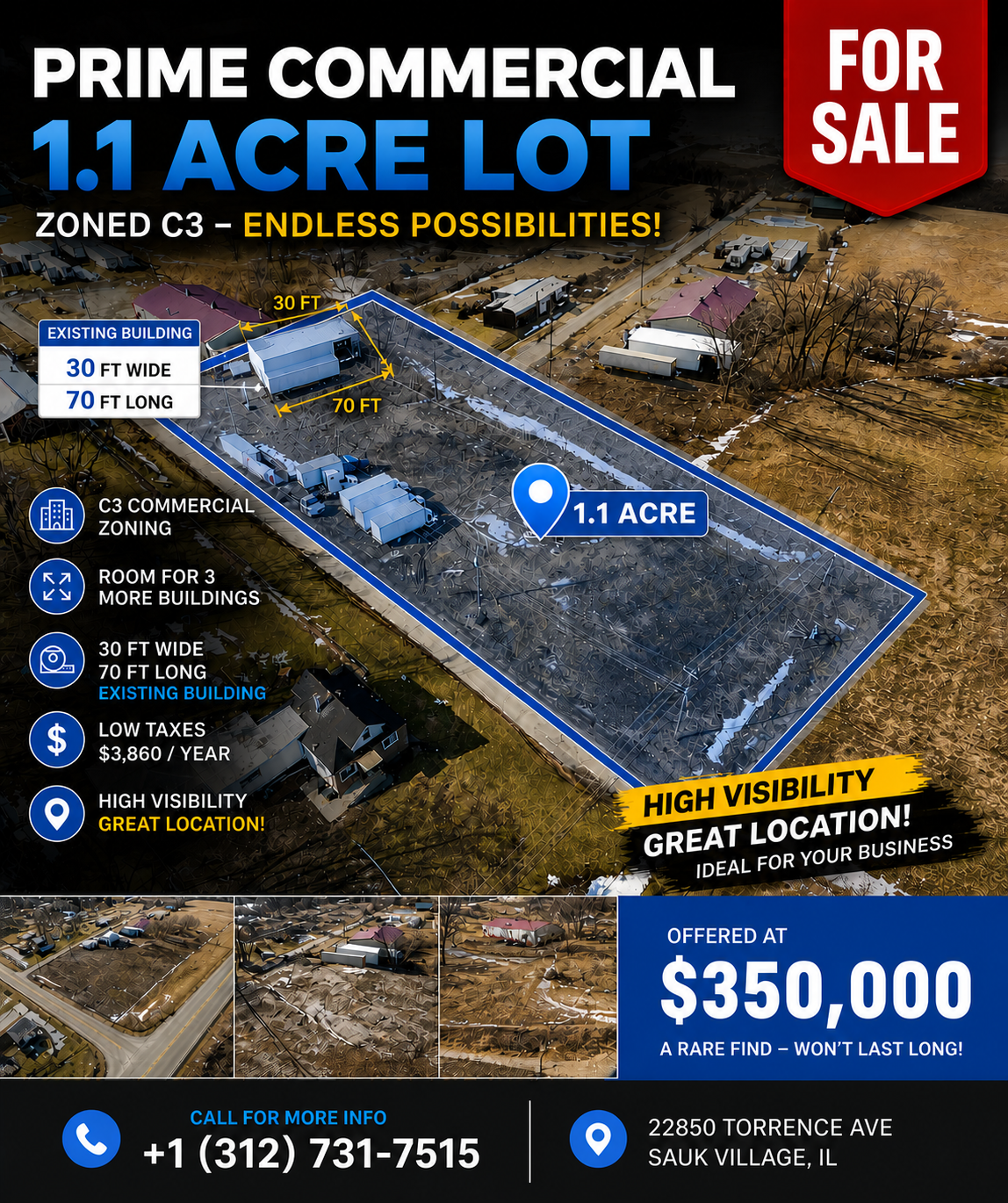 Prime Commercial Lot for Sale in Sauk Village, IL - Balkan Truckers US