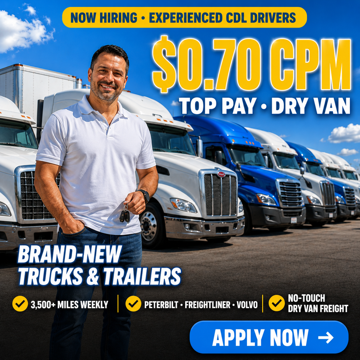 Now Hiring Experienced CDL Drivers - Earn 70 CPM - Balkan Truckers US