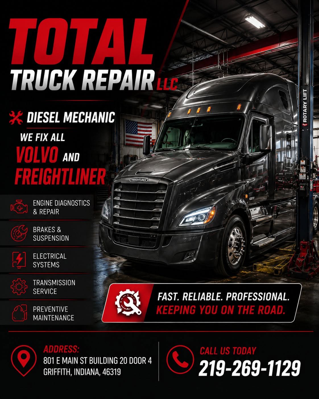 Total Truck Repair - Specialized in Volvo and Freightliner trucks - Balkan Truckers US