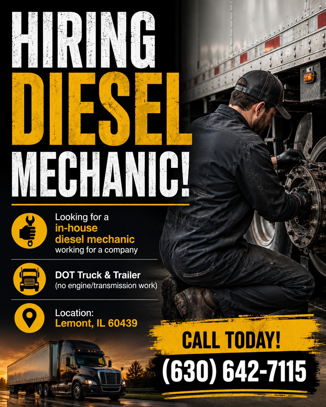 Hiring Diesel Mechanic in Lemont, IL - Balkan Truckers US