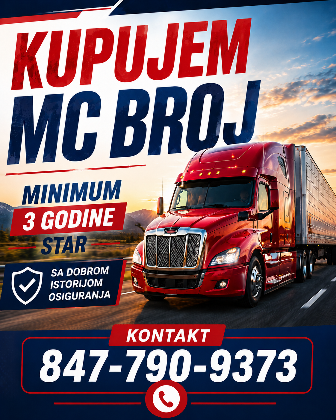 Kupujemo MC Broj – Brza i Fer Ponuda - Balkan Truckers US