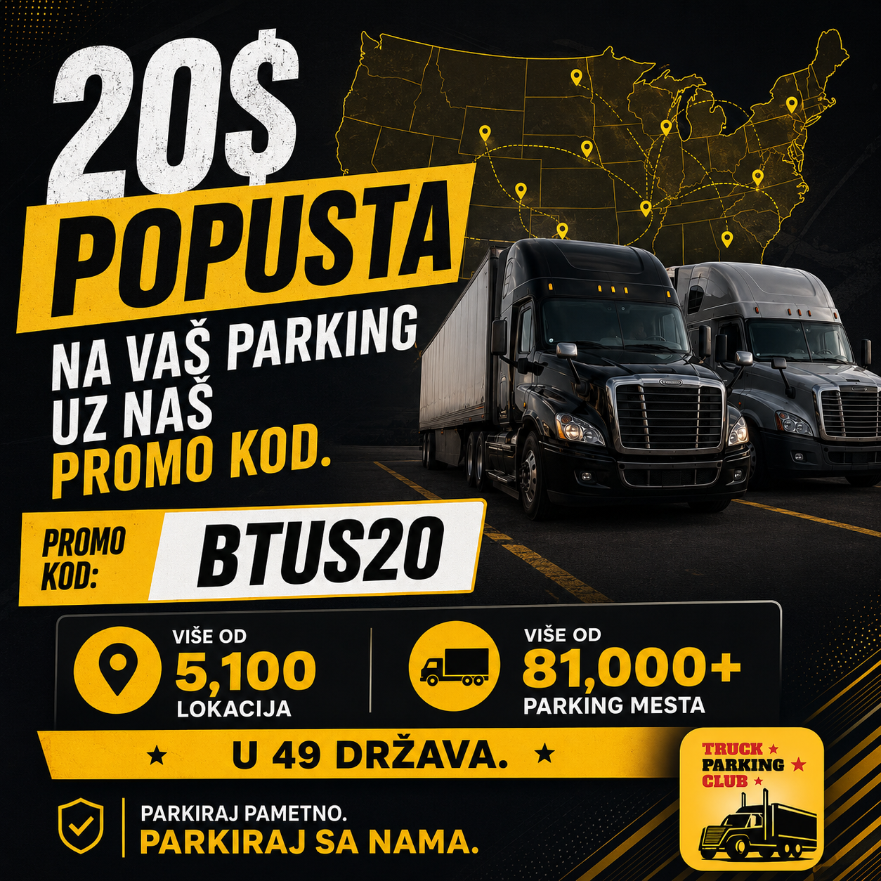 Nema više traženja parkinga – rezerviši mesto unapred uz Truck Parking Club - Balkan Truckers US