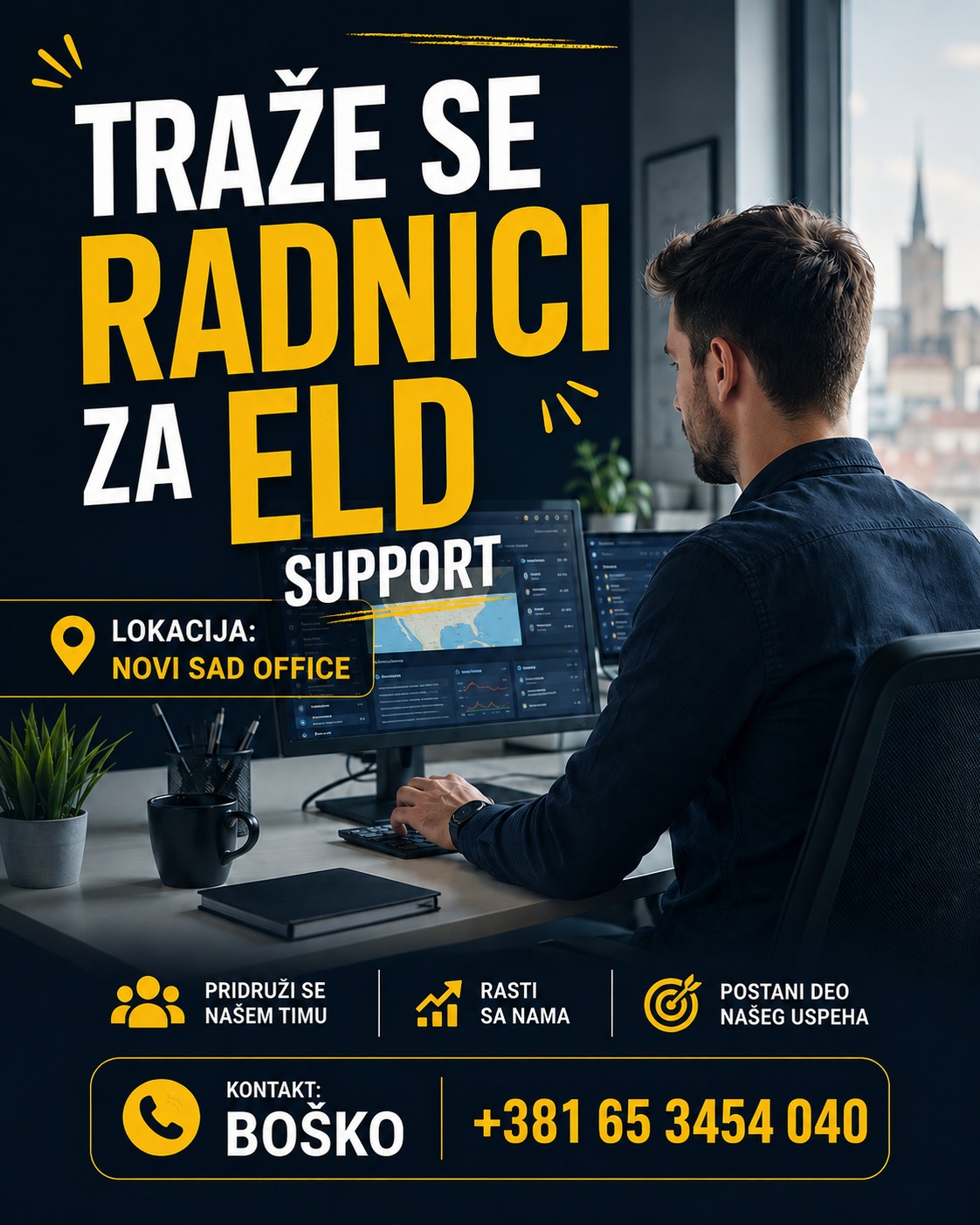 Traže se radnici za ELD Support - Rad iz kancelarija u Novom Sadu - Balkan Truckers US