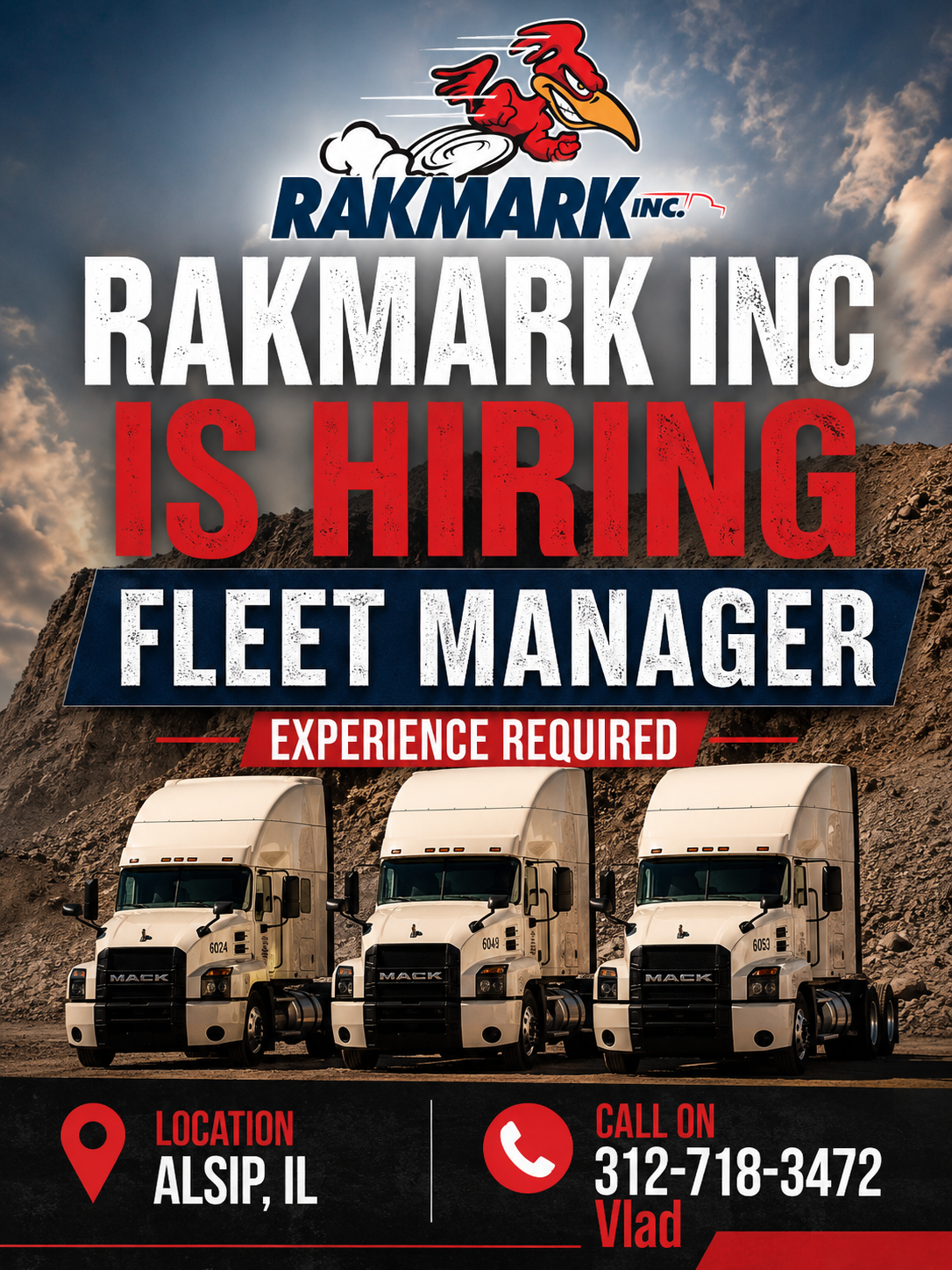 Rakmark Inc. is Hiring an Experienced Fleet Manager in Alsip, IL - Balkan Truckers US