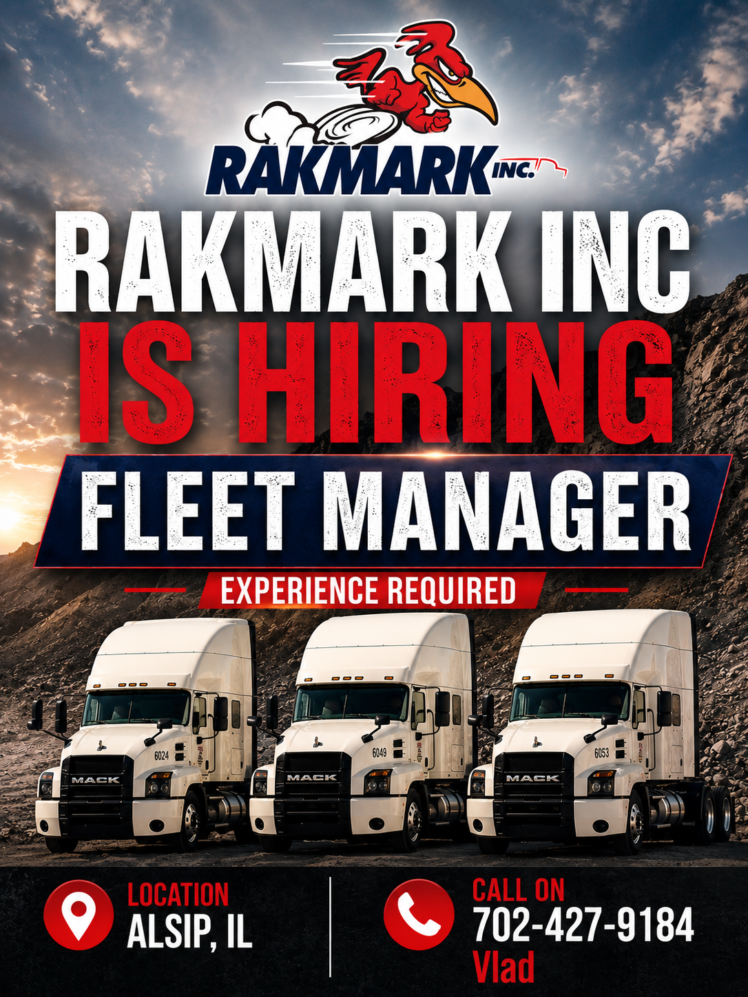 Rakmark Inc. is Hiring an Experienced Fleet Manager in Alsip, IL - Balkan Truckers US