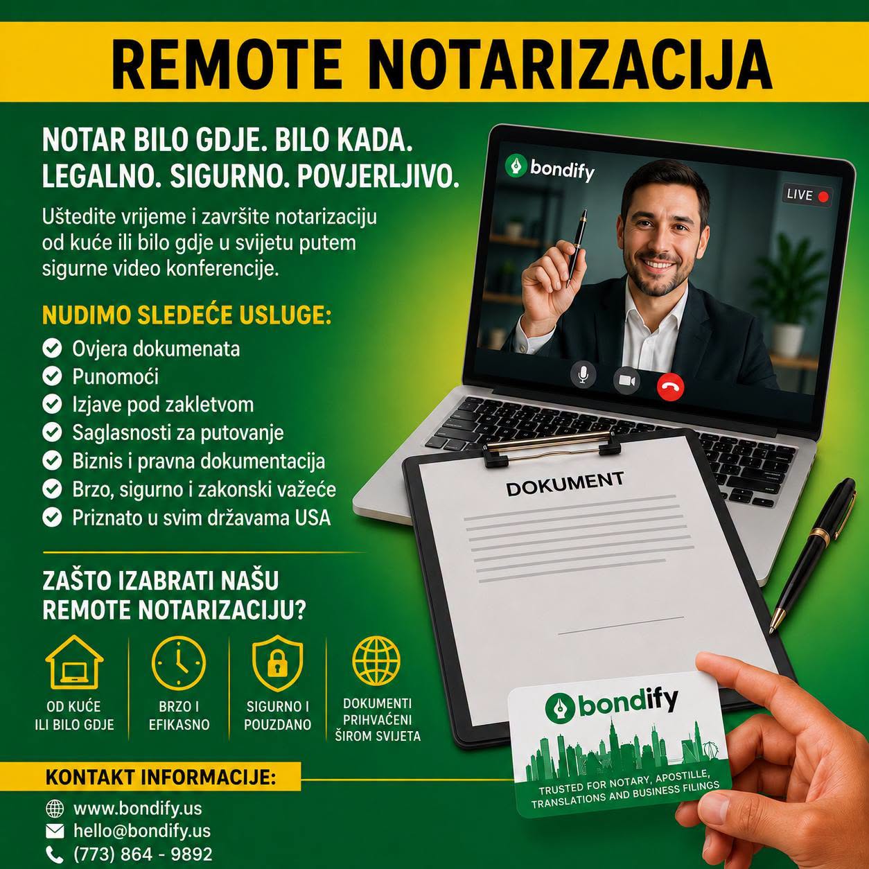 Bondify - Remote Notarizacija, bilo kada - bilo gde - Balkan Truckers US