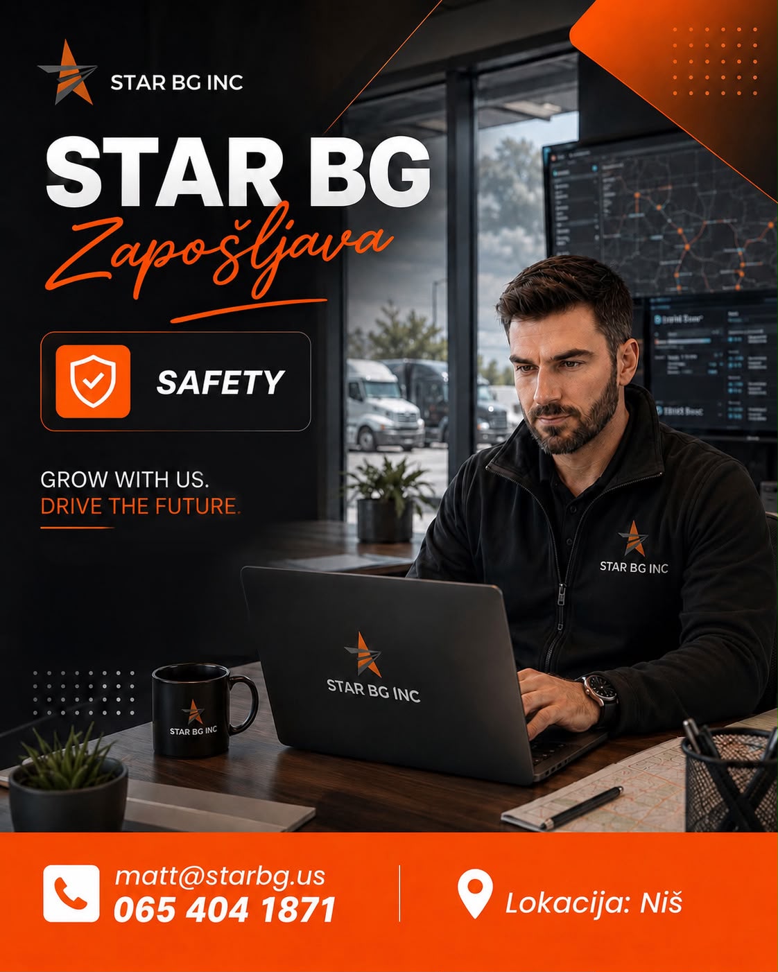 Star BG potreban Safety sa iskustvom - Radi iz kancelarije u Nišu - Balkan Truckers US