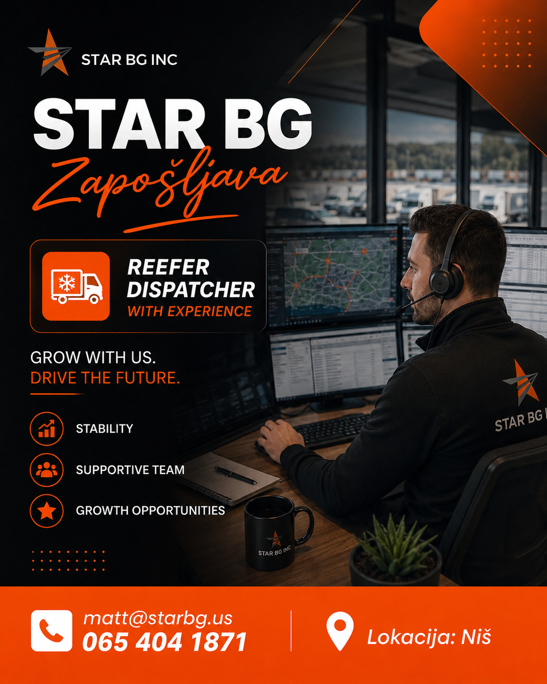 STAR BG INC is Hiring an Experienced Reefer Dispatcher - Balkan Truckers US