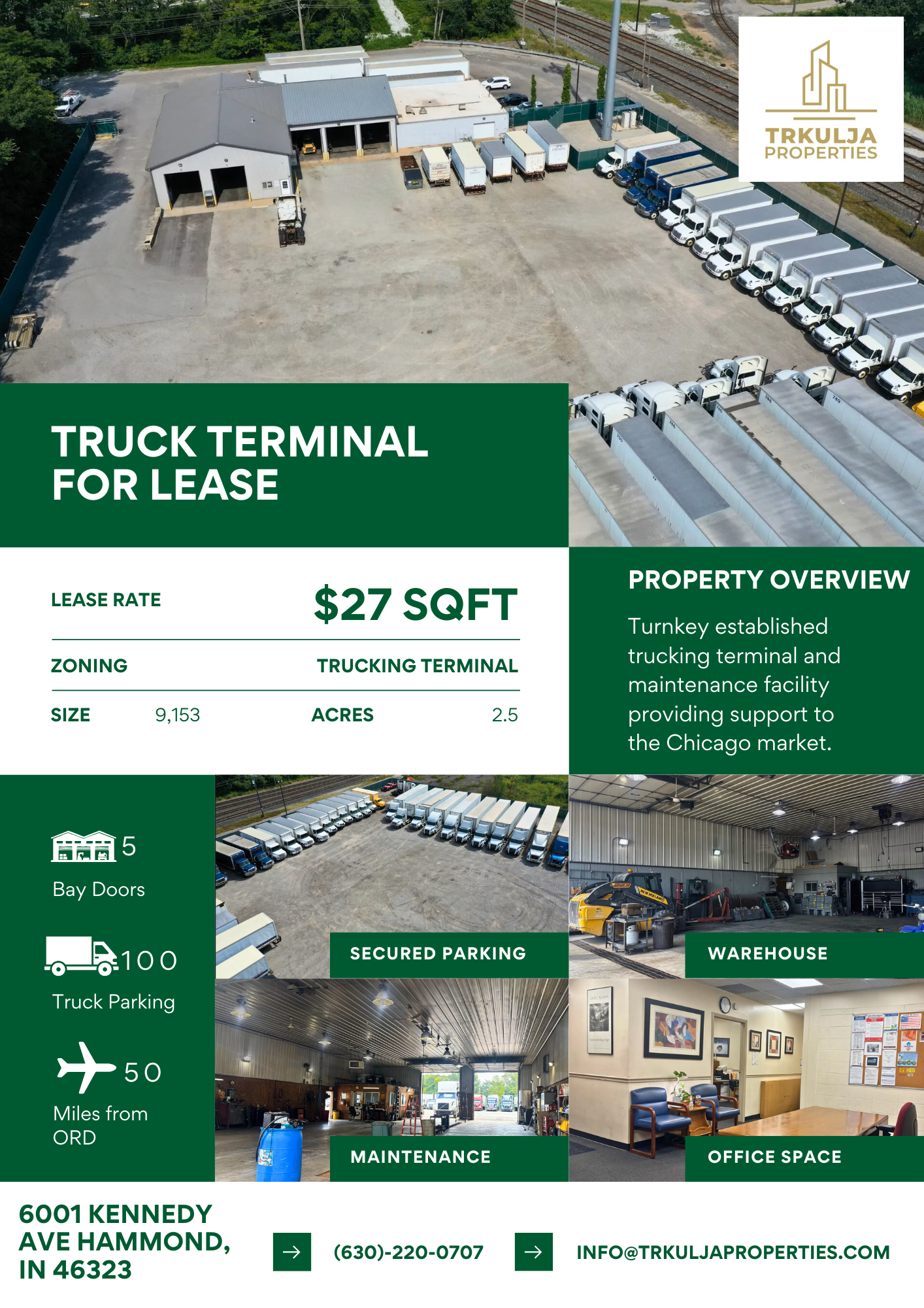 Trkulja Properties LLC - Truck Terminal For Lease Hammond, IN - Balkan Truckers US