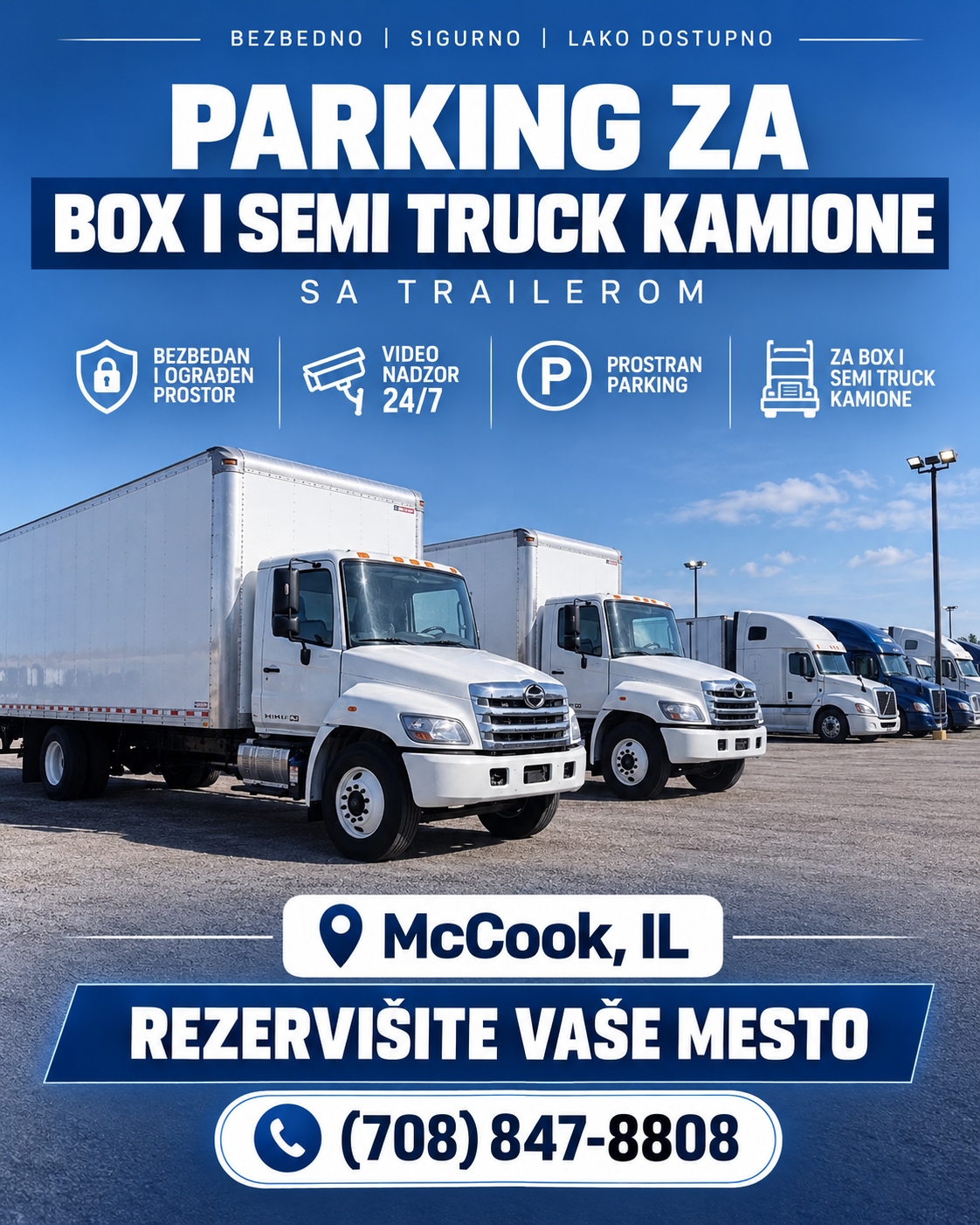 PARKING ZA BOX I SEMI TRUCK KAMIONE U McCOOK, IL - Balkan Truckers US