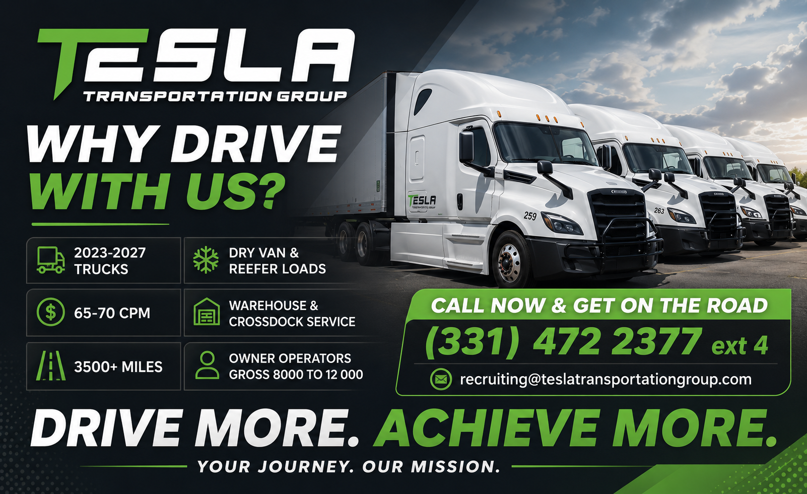Drive With Purpose — Join Tesla Transportation Group - Balkan Truckers US