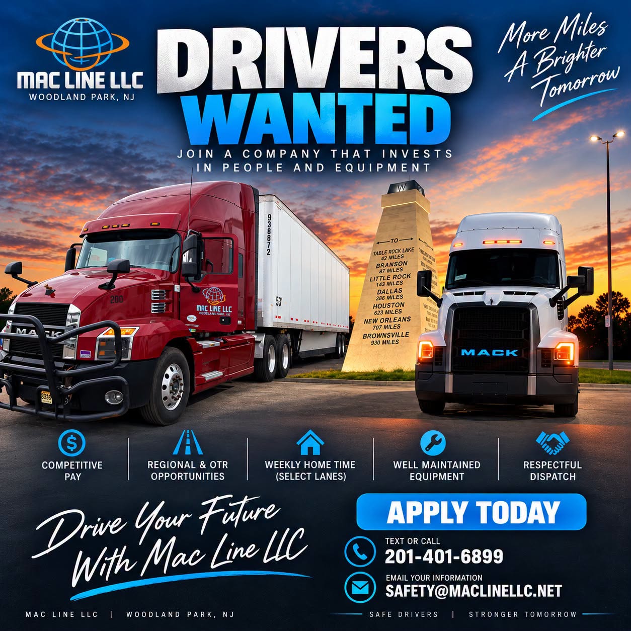 Mac Line LLC is looking for professional and reliable drivers to join our team! - Balkan Truckers US