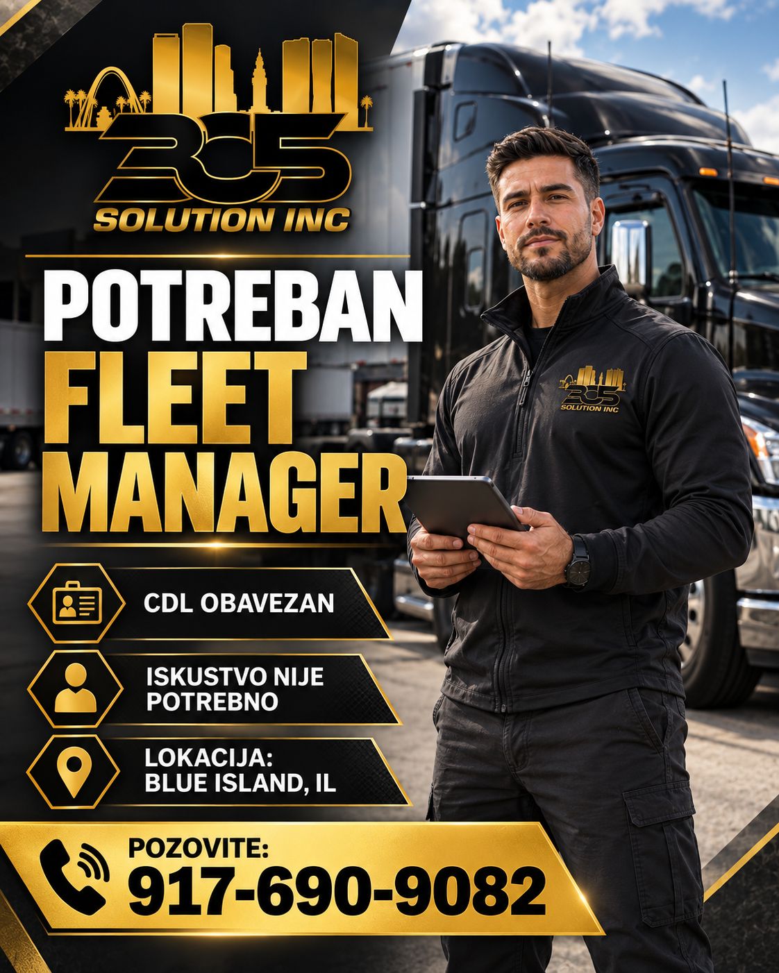 Potreban Fleet Manager - Pridružite se timu kompanije 305 Solution Inc  - Balkan Truckers US