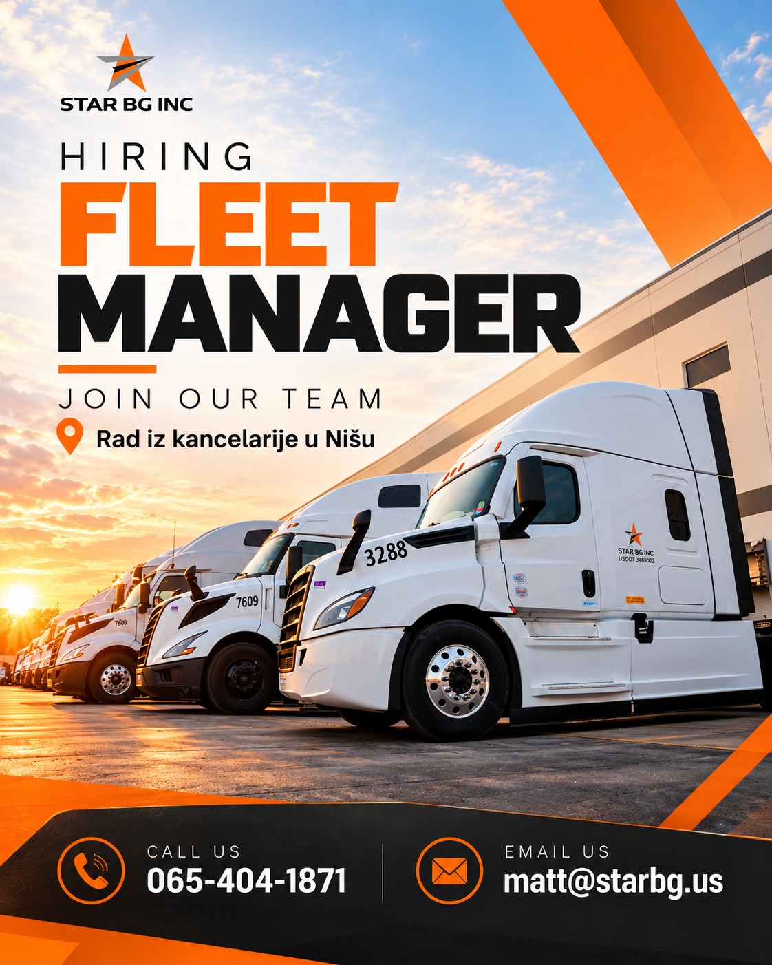 STAR BG INC traži Fleet Managera: Otvorena pozicija u Nišu - Balkan Truckers US