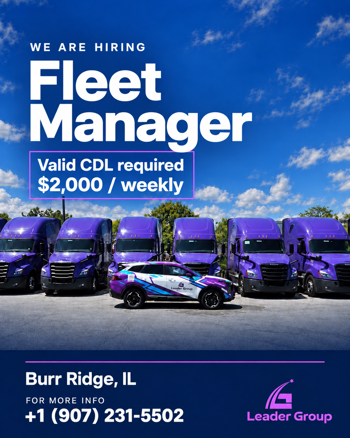 Imate CDL? Prijavite se za Fleet Managera — $2.000 nedeljno - Balkan Truckers US